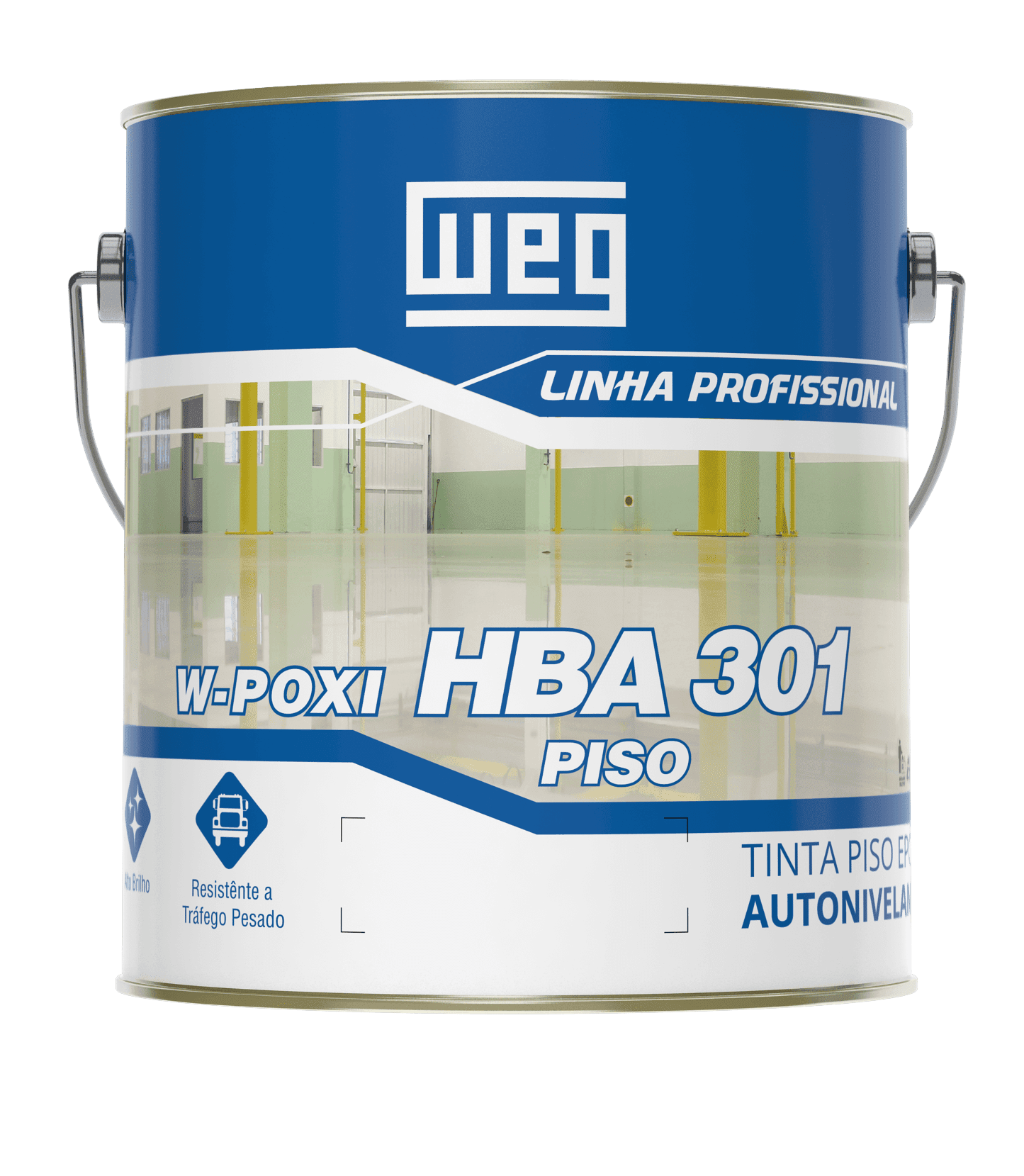 Tinta epóxi autonivelante para piso WEG W-POXI HBA 301 – embalagem do produto